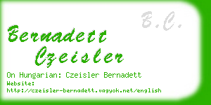 bernadett czeisler business card